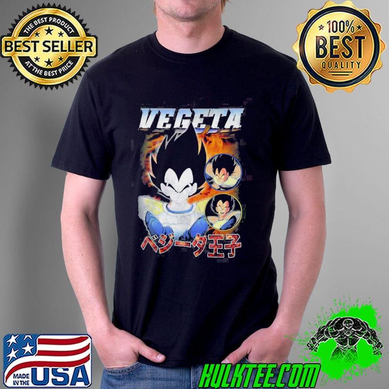 Vintage bootleg rapper vegeta dragon ball anime shirt
