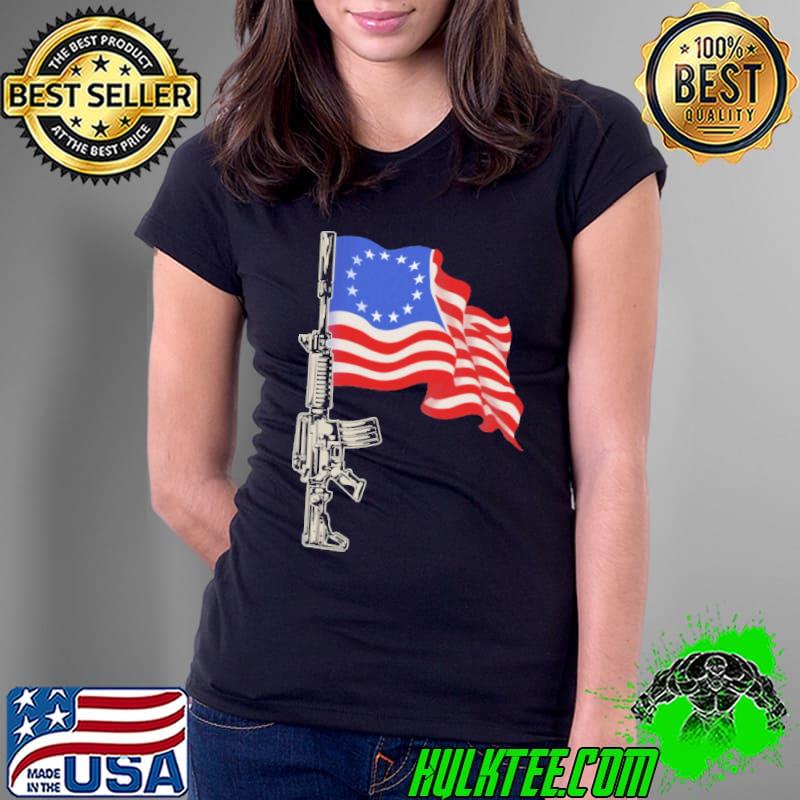 Waving Flag - Love Gun Shirt Ladies Tee Waving Flag - Love Gun Shirt Ladies Tee