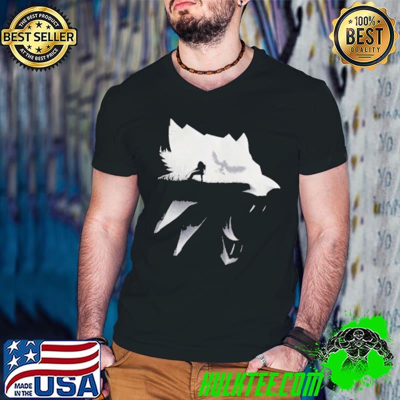White wolf the witcher Guys V Neck White wolf the witcher Guys V Neck