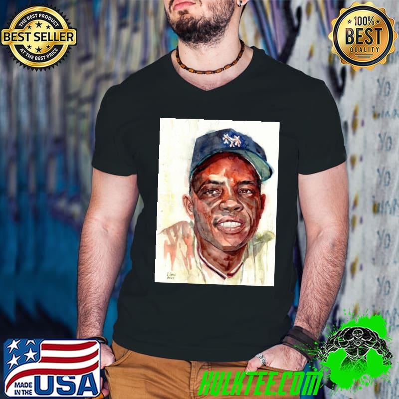Willie Mays Portrait Watercolor Shirt