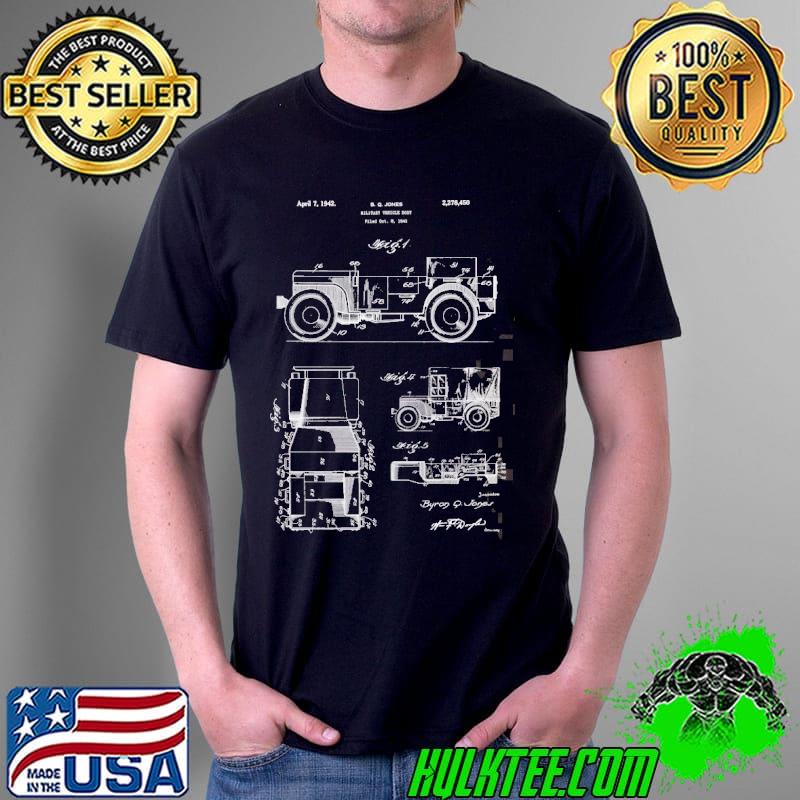 Willys jeep patent print shirt
