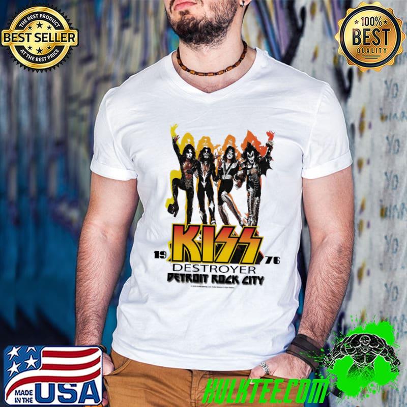 1976 destroyer detroit rock city kiss band shirt