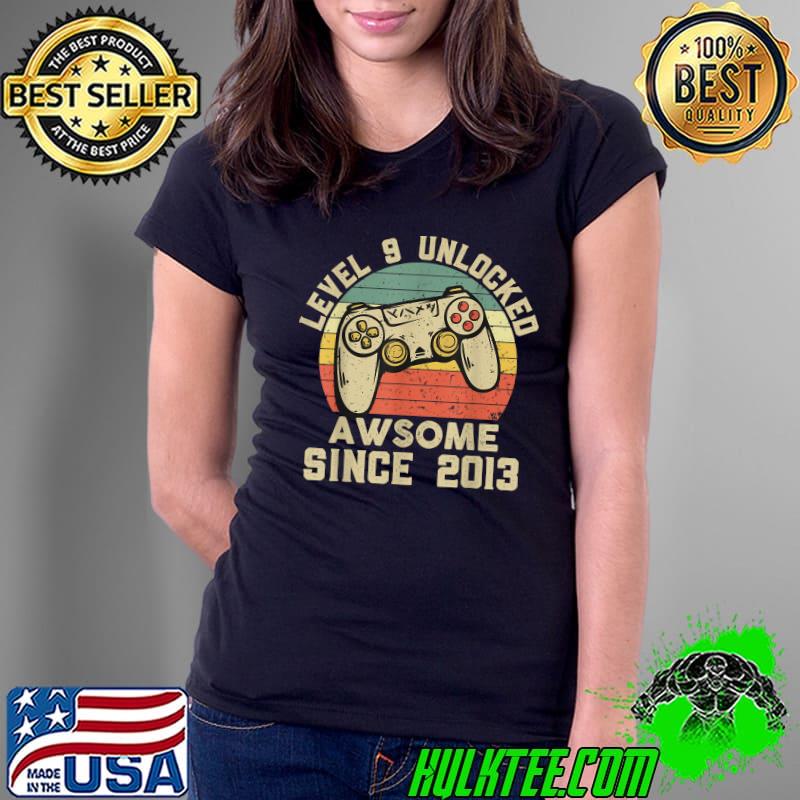 9th Birthday Gift Boy 9 Years Being Awesome T-Shirt Ladies Tee 9th Birthday Gift Boy 9 Years Being Awesome T-Shirt Ladies Tee