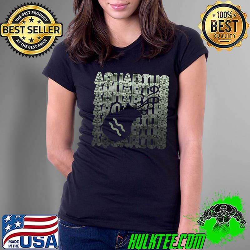Aquarius Astrology Retro 70s Zodiac Signs Horoscope T-Shirt Ladies Tee Aquarius Astrology Retro 70s Zodiac Signs Horoscope T-Shirt Ladies Tee