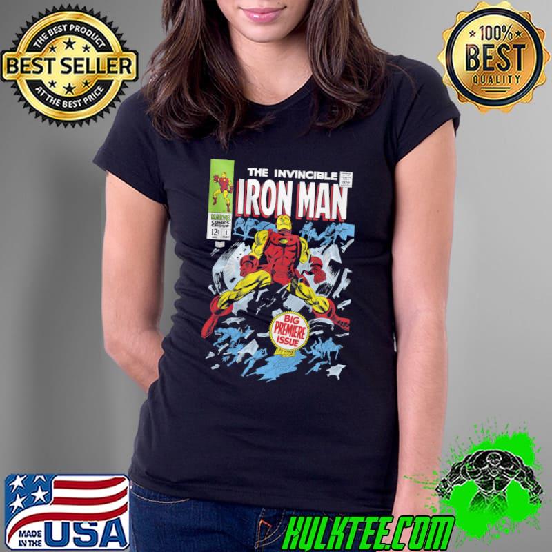 Big premier issue Marvel avengers iron man Ladies Tee Big premier issue Marvel avengers iron man Ladies Tee
