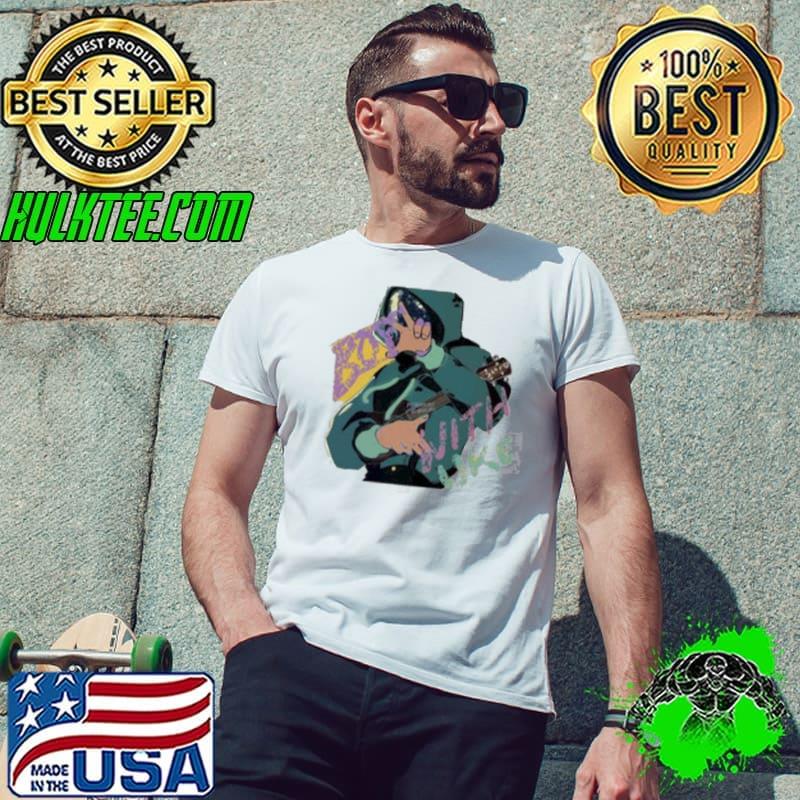 Boy with uke art toxic cool design shirt