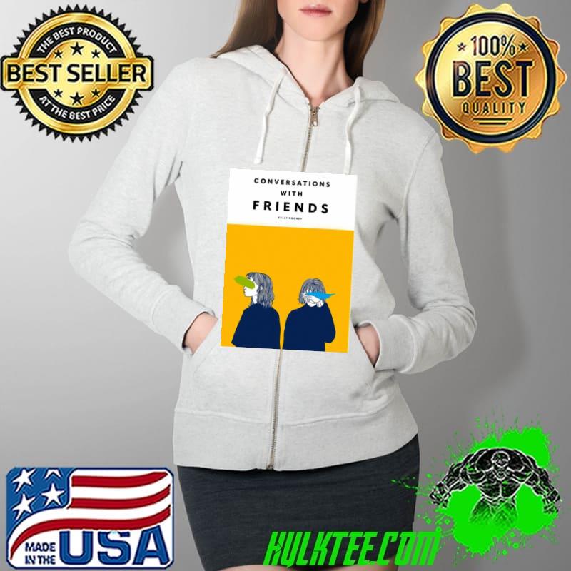 Conversations with friends minimal hooded shirt
