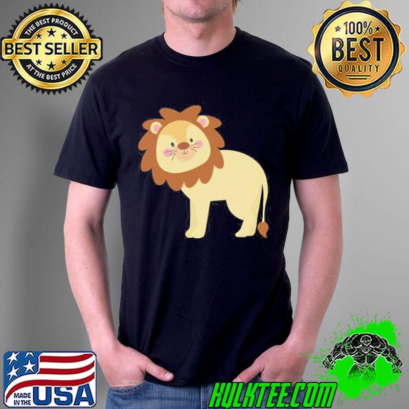 Cute animal cartoons cute lion cartoon shirt