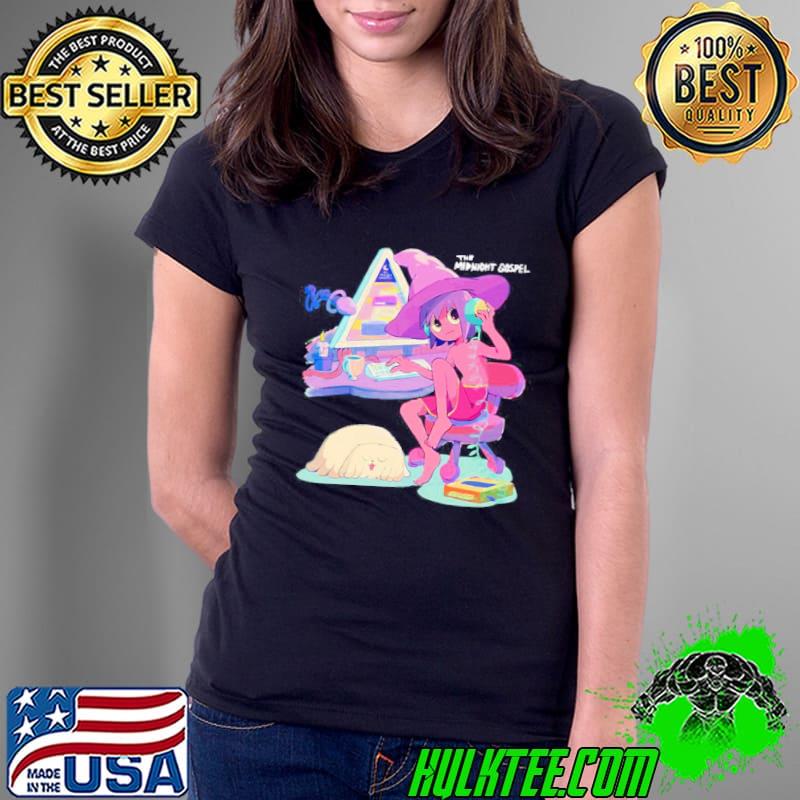 Cute girl animation midnight gospel work shirt