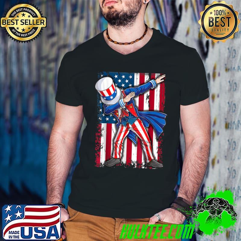 Dabbing Uncle Sam 4th of July Men Kids Boys T-Shirt