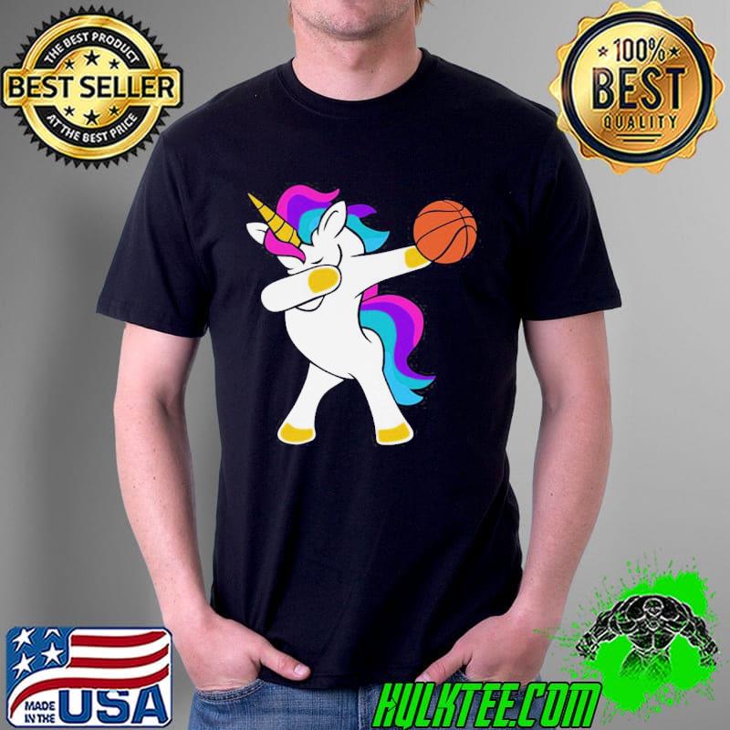Dabbing unicorn basketball shirt