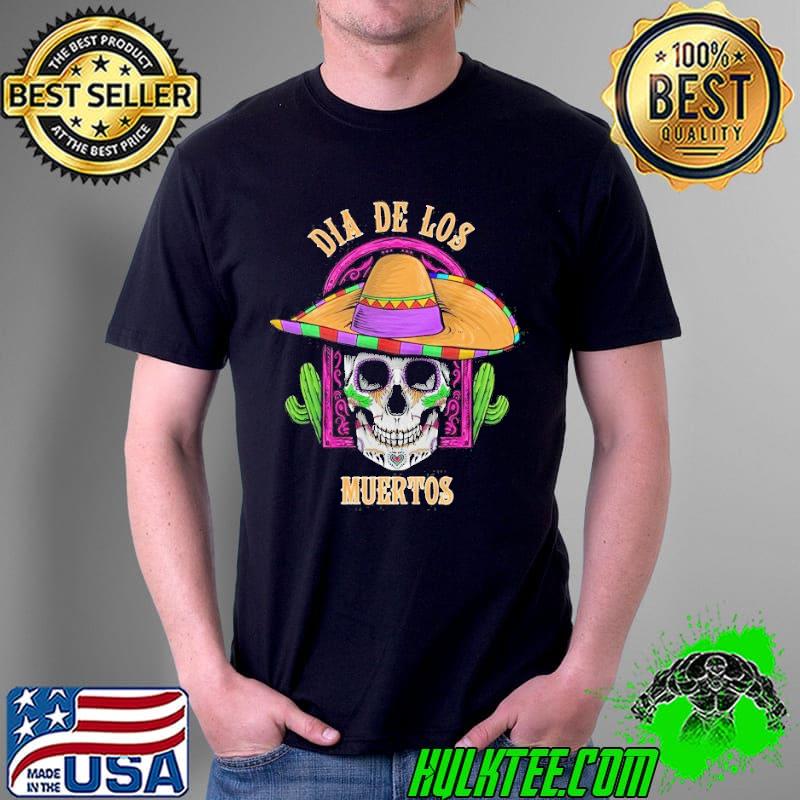 Dia de los muertos day of the dead skull short sleeve shirt