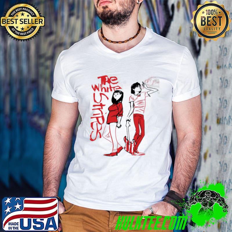 Drawing style the white stripes shirt