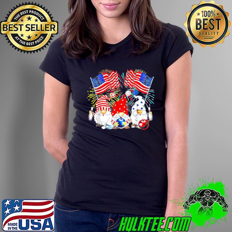 Firework Three Gnomes 4th Of July Independence Day T-Shirt Ladies Tee Firework Three Gnomes 4th Of July Independence Day T-Shirt Ladies Tee