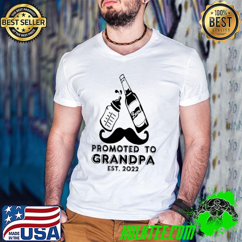 Funny beer and milk promoted to granda est 2022 happy father's day Guys V Neck Funny beer and milk promoted to granda est 2022 happy father's day Guys V Neck