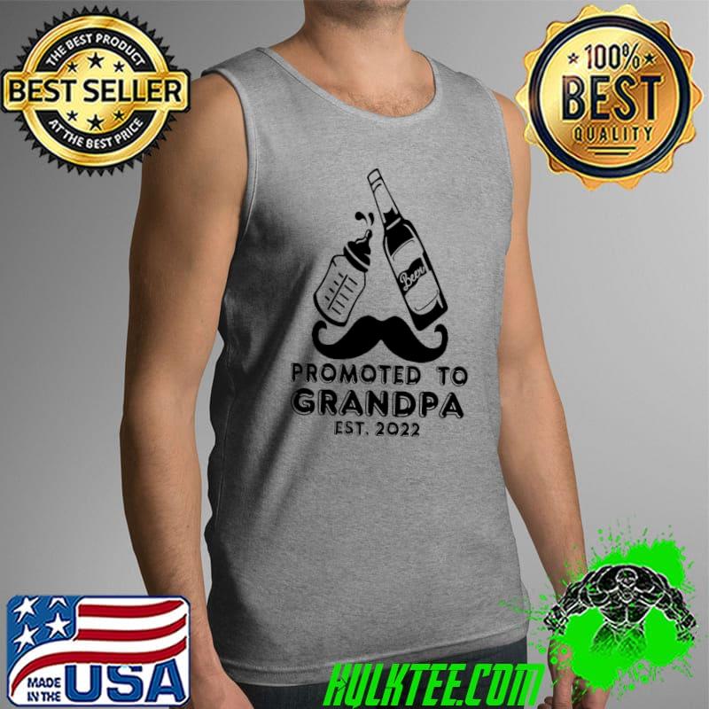 Funny beer and milk promoted to granda est 2022 happy father's day Tank Top Funny beer and milk promoted to granda est 2022 happy father's day Tank Top