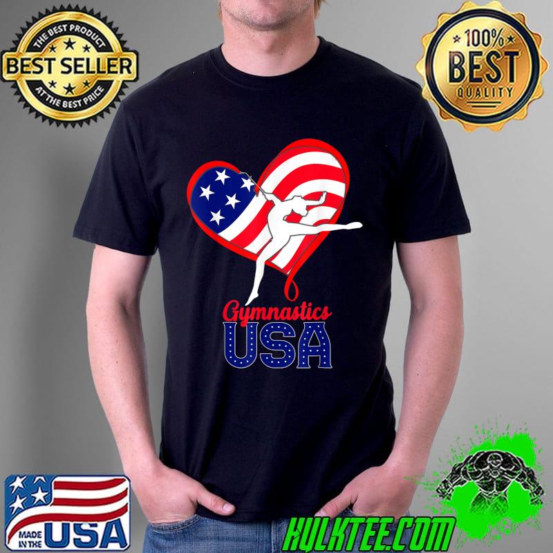 Gymnastics USA Support the Team US Flag 4th of July T-Shirt Unisex Gymnastics USA Support the Team US Flag 4th of July T-Shirt Unisex