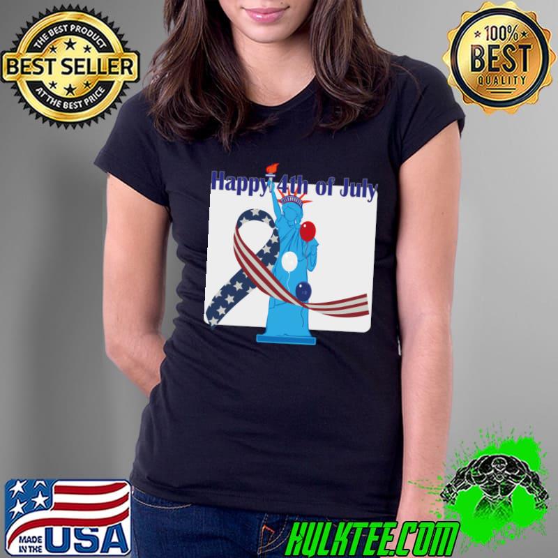 Happy 4th of july T-Shirt Ladies Tee Happy 4th of july T-Shirt Ladies Tee