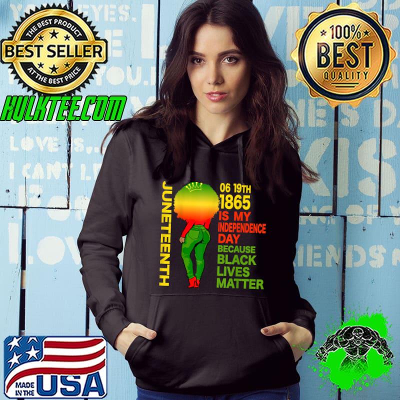 Happy Juneteenth Is My Independence Day Free Black Women T-Shirt