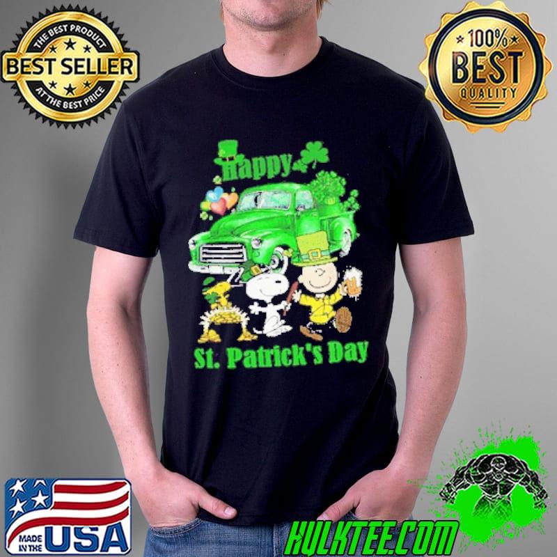 Happy St patrick's day snoopy woodstock charlie brown shirt