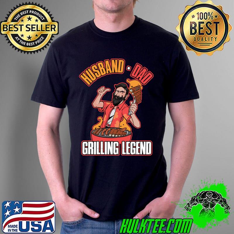 Husband Dad Grilling Legend Funny BBQ Gift T-Shirt Unisex Husband Dad Grilling Legend Funny BBQ Gift T-Shirt Unisex