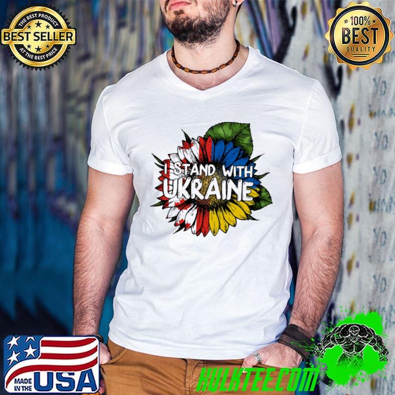 I stand with Ukraine flower cannada flag shirt