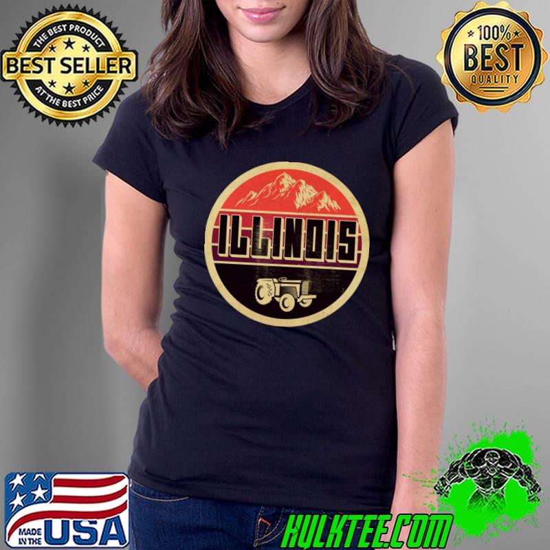 Illinois Vintage T-Shirt Ladies Tee Illinois Vintage T-Shirt Ladies Tee