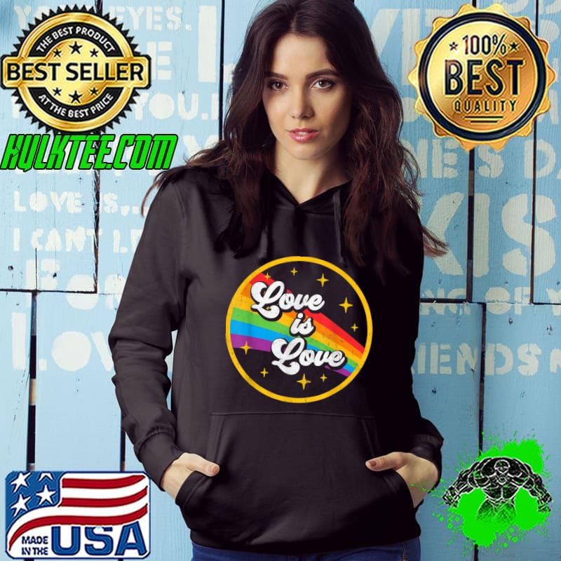 Love is Love Rainbow Flag Support LGBT Gay Lesbian Pride T-Shirt
