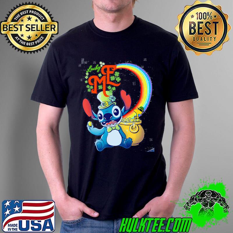 Lucky me rainbow woodstock stitch shirt