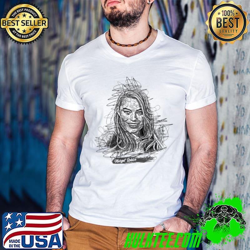 Margot robbie abstract sketch art hooded Guys V Neck Margot robbie abstract sketch art hooded Guys V Neck
