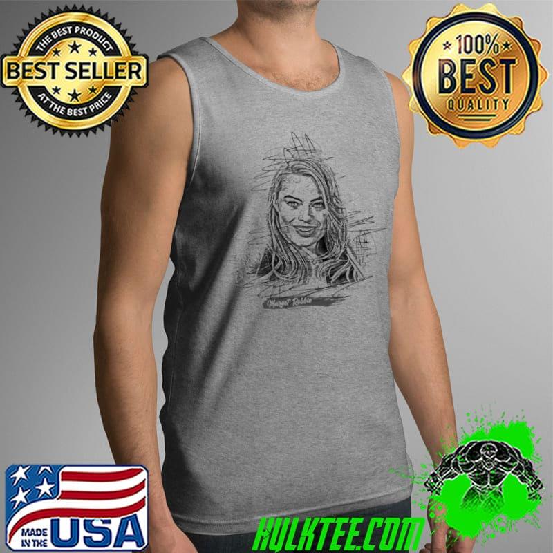 Margot robbie abstract sketch art hooded Tank Top Margot robbie abstract sketch art hooded Tank Top