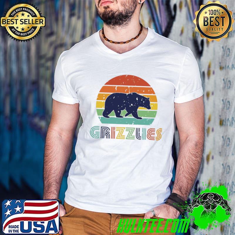 Retro sunset grizzlies shirt