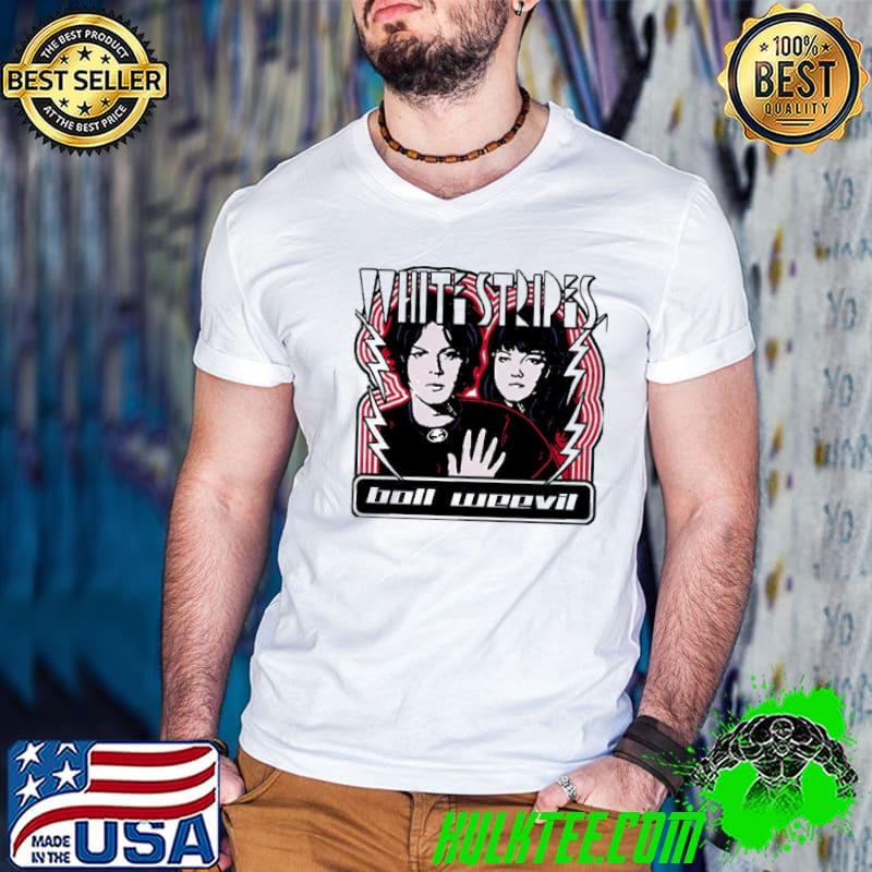 Retro white stripes boll weevil shirt