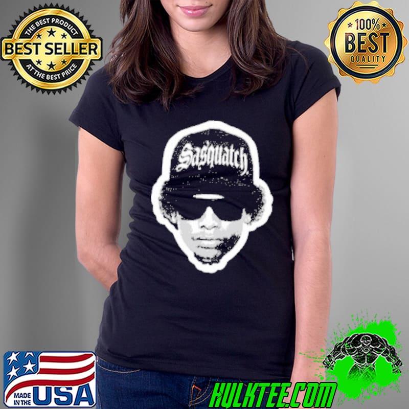 Sasquatch pixelated gray scale eazye rapper Ladies Tee Sasquatch pixelated gray scale eazye rapper Ladies Tee