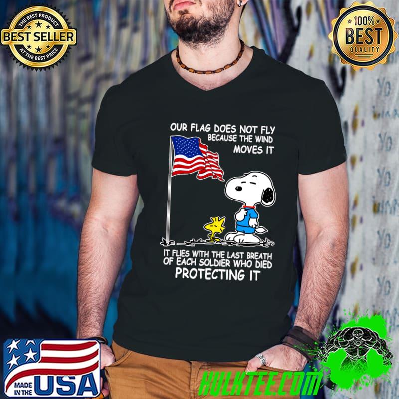 Snoopy and woodstock our flag does not fly because the wind moves it flies with the last breath of each soldier who died protecting it independence day Guys V Neck Snoopy and woodstock our flag does not fly because the wind moves it flies with the last breath of each soldier who died protecting it independence day Guys V Neck