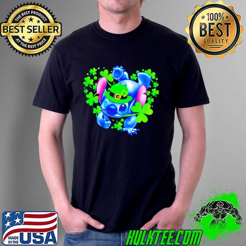 St patrick's day stitch heart shirt
