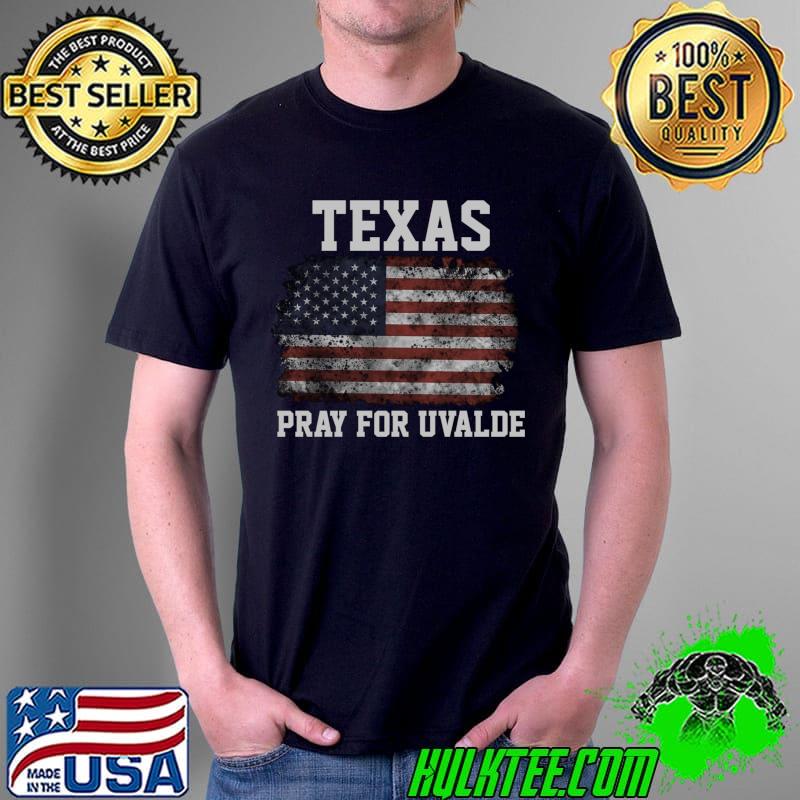 Texas pray for uvalde American flag T- Unisex Texas pray for uvalde American flag T- Unisex