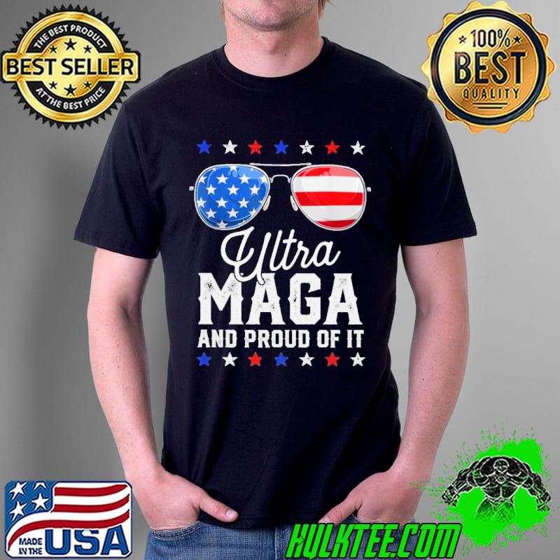 Ultra MA-GA And Proud Of It Anti Biden Vintage Sunglasses Shirt