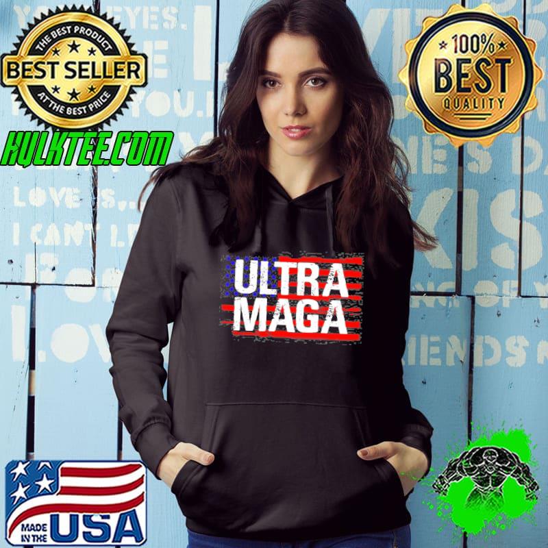 Ultra maga American flag Biden troll Trump Hoodie Ultra maga American flag Biden troll Trump Hoodie