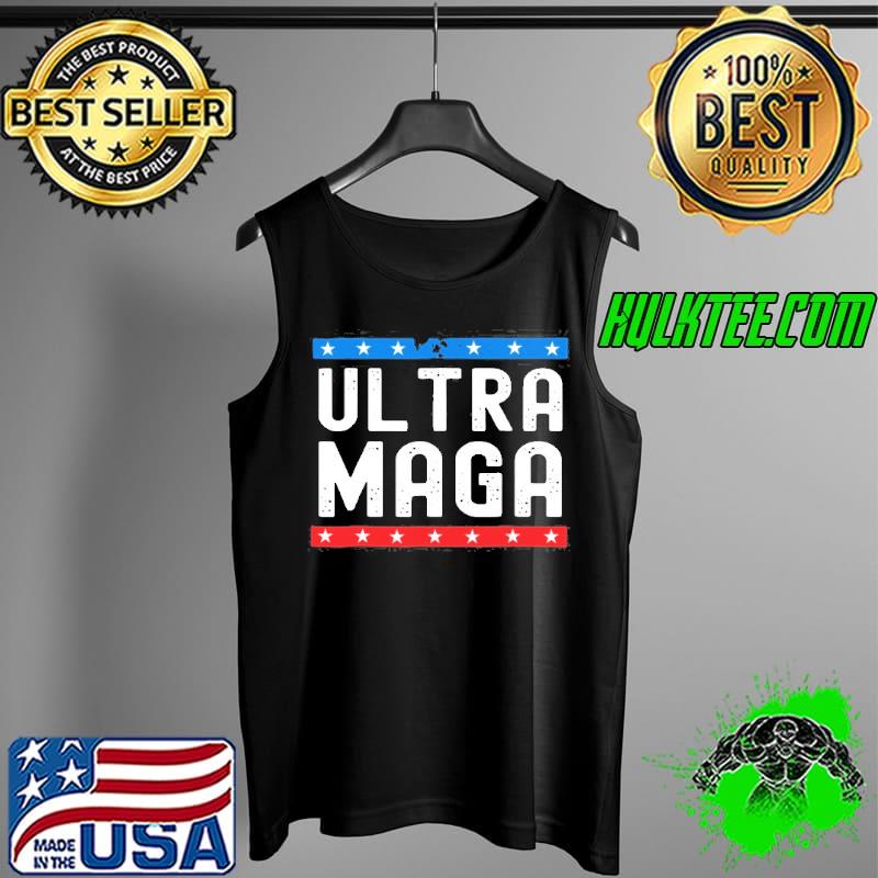 Ultra maga Trump Biden messy buns usa flag patriotic Tank Top Ultra maga Trump Biden messy buns usa flag patriotic Tank Top