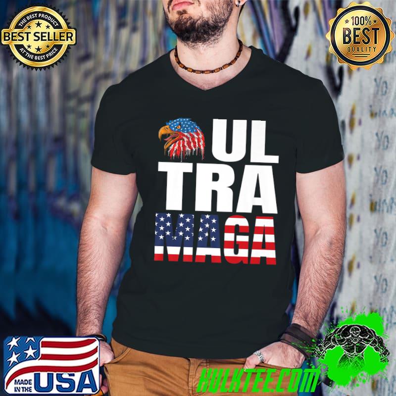 Ultra Mega Patriotic Trump Republicans USA Flag Apparel Tee Premium T-Shirt