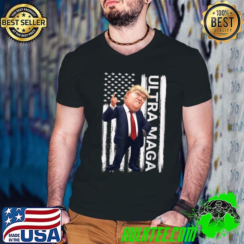 Vintage Grunge MAGA American Flag Pro Trump Ultra Maga Gifts T-Shirt