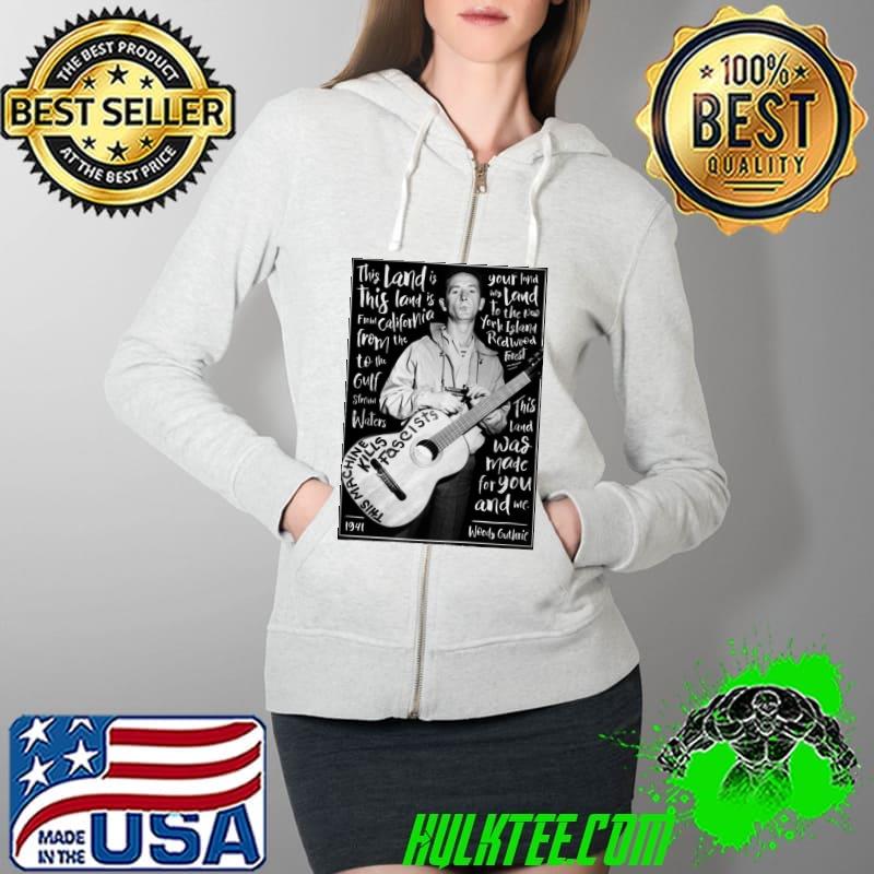 Woody guthrie this land is your land hooded shirt