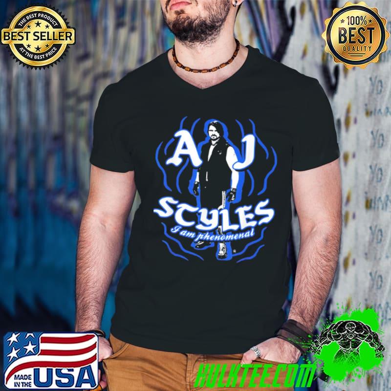 Wrestling aj styles simply phenomenal allen neal jones shirt