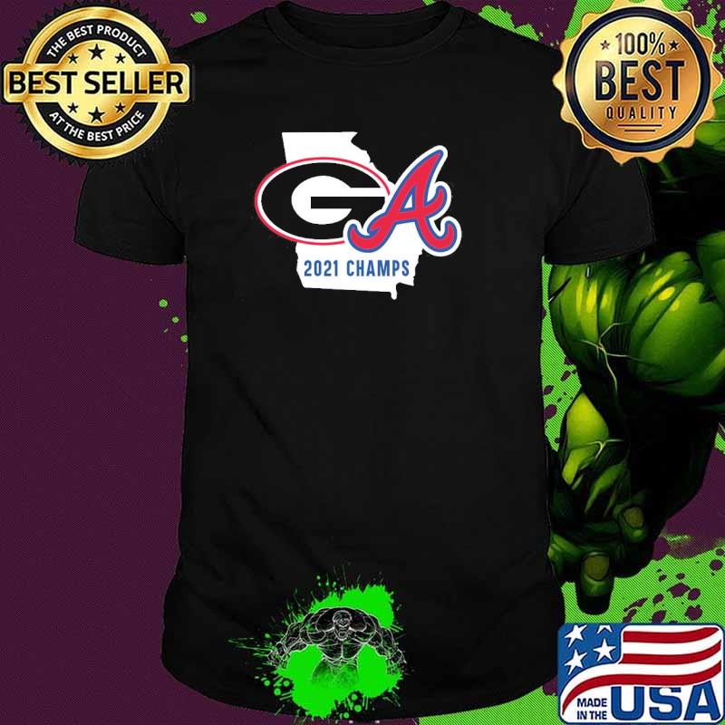 2021 champions uga Bulldogs braves celebration ncaa national championship world series atlanta shirt