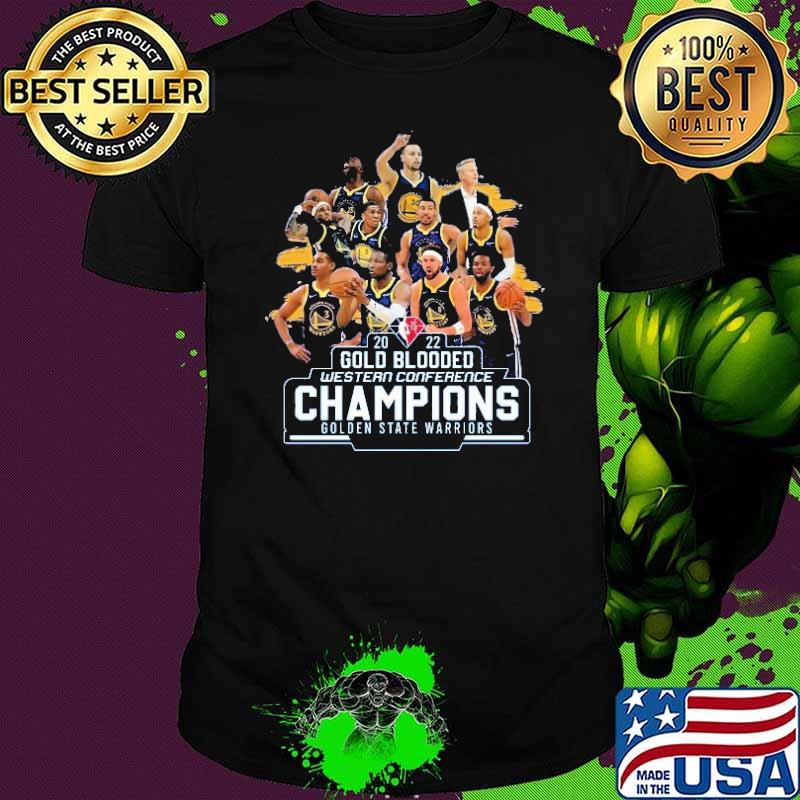 2022 gold blooded western conference champions golden state warriors shirt