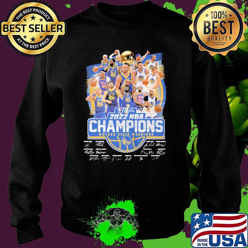 2022 NBA Champions Golden State Warriors Signatures Shirt Sweater 2022 NBA Champions Golden State Warriors Signatures Shirt Sweater
