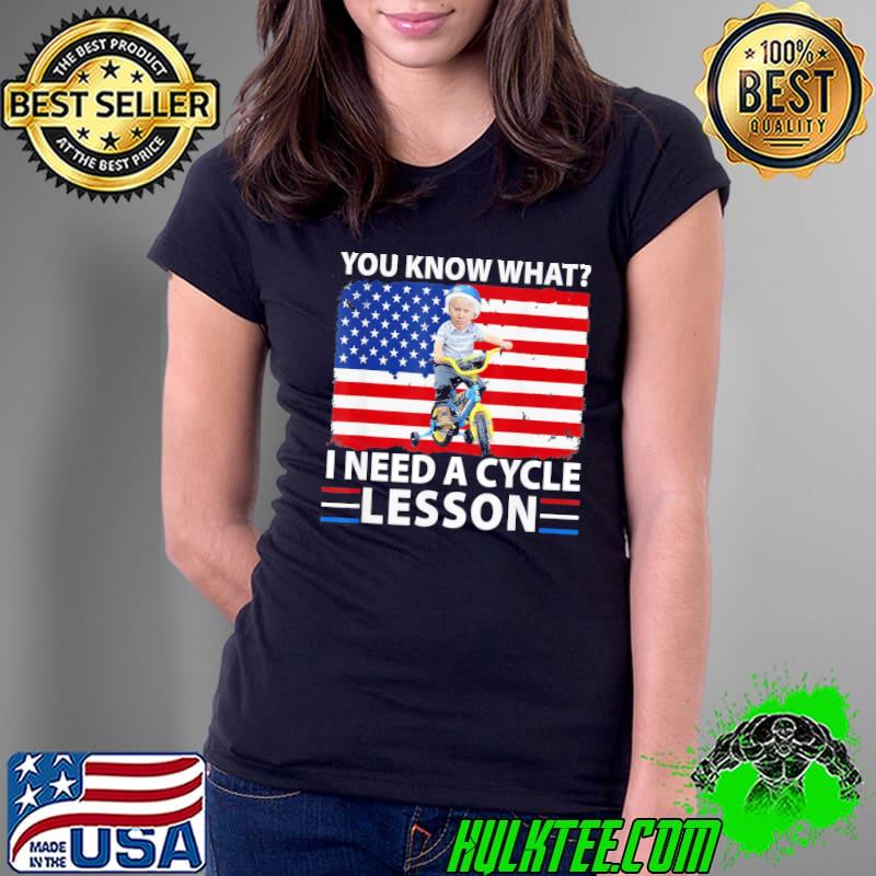 4th of july Biden bike accident you know what I need a cycle lesson s Ladies Tee 4th of july Biden bike accident you know what I need a cycle lesson s Ladies Tee