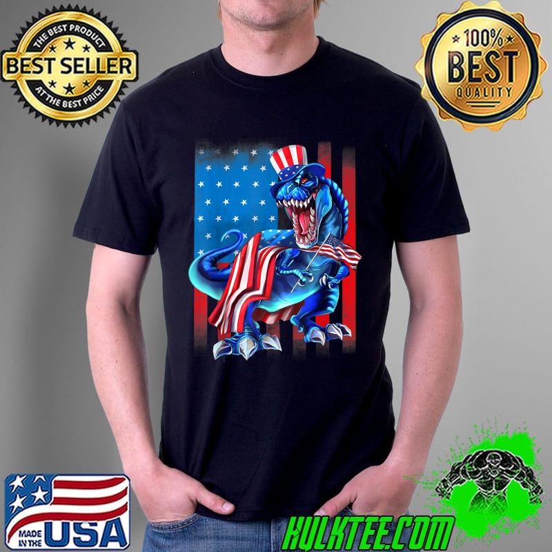 4th of July Dinosaur T Rex American Flag Independence Day T-Shirt 4th of July Dinosaur T Rex American Flag Independence Day T-Shirt