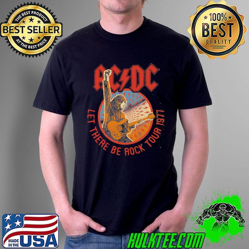 Acdc let there be rock 1977 tour vintage shirt